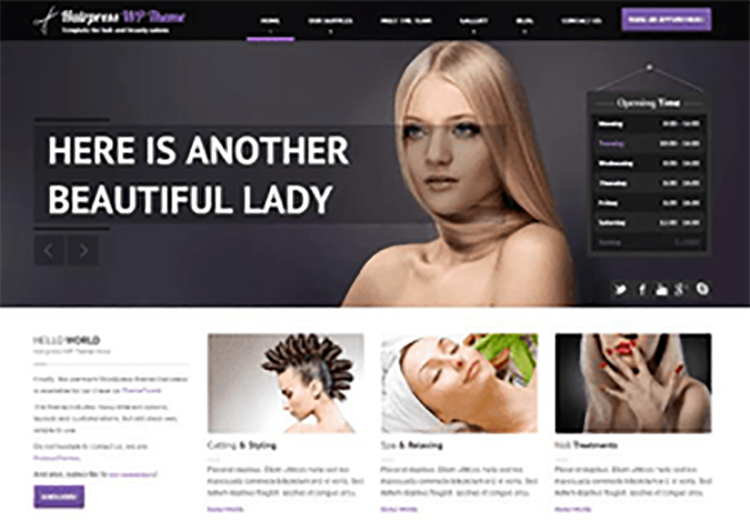 5 Best Immaculate Hair Salons, Barbershop, Spa, Beauty and Manicure WordPress Themes-2018