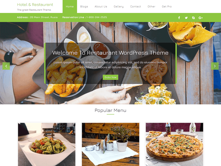 free-restaurant-wordpress-theme
