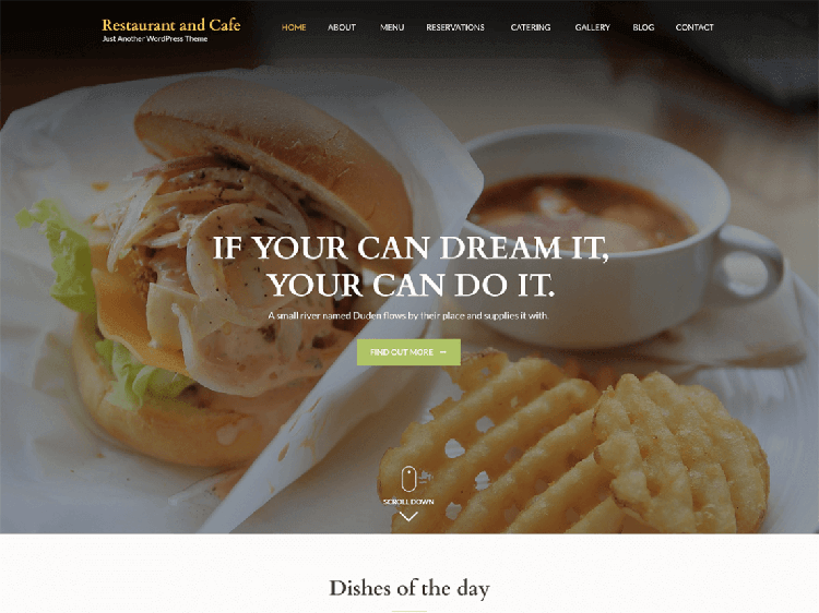Free WordPress Restaurant Theme